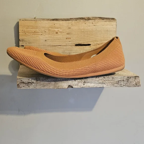 Allbirds Tree Breezer Orange Knit Ballet Flats Size 11 - Picture 2 of 5